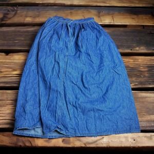 Calvin Klein Sport Vintage Women’s Blue Denim Skirt Made In USA Size 12 Farm